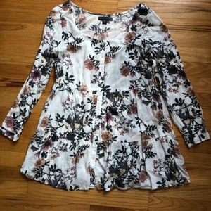 Long Sleeve Kendall and Kylie Floral Dress